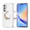 Husa pentru samsung galaxy a56 5g, atasare magnetica, magsafe, pink wreath 21, clear
