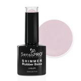 Cumpara ieftin Shimmer Rubber Base SensoPRO Milano - #27 Milk Coffee, 10ml