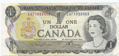 Canada 1 Dollar 1973 - signatures: Lawson &amp;amp; Bouey, EAF 1933403, P-85b foto