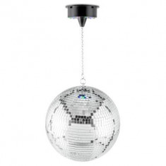 Glob disco 8 inch (20cm) cu motor /18 led-uri rgb foto