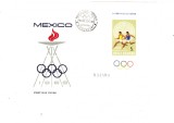 C12 - FDC Romania - JO de vara - Mexic - colita nedantelata - LP681 - 1968, Romania de la 1950, Sport