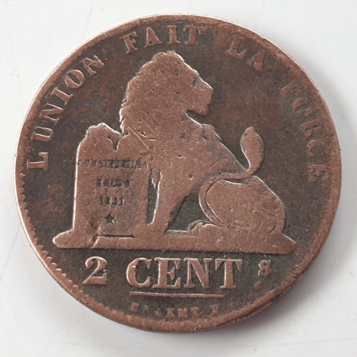 Belgia 2 centimes 1863 Leopold l