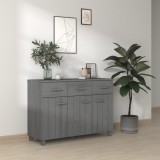 Servantă &bdquo;HAMAR&rdquo;, gri &icirc;nchis, 113x40x80 cm, lemn masiv pin