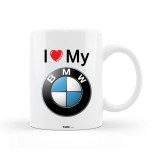 Cana alba personalizata &quot;I love my BMW&quot;, INOVATIX&reg;. 330ml, Oem