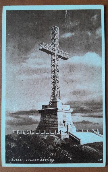 Carte postala, Bucegi, Crucea Eroilor, 1946