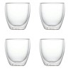 Set 4 Pahare Sticla Borosilicata Pereti Dubli 250ml Jovy - Termorezistente, Ceai, Cafea Espresso