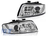Set de faruri de tuning cu lumini LED potrivit pentru Audi A4 B6 10.2000-10.2004 sedan/combinate, stanga si dreapta Performance AutoTuning