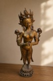 Superbă sculptura sec 19 dansatoare orientala