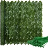 Cumpara ieftin Gard viu artificial pentru balcon, 3 m, verde, cu 6 panouri