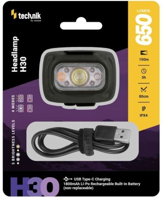 Lanterna Technik Headlamp H30 (Built-in battery) SST20 LED + red light + USB-C 650L foto
