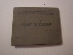 carnet de student an 1951 posesor pavel serban din glodeanu carlig buzau c acte foto