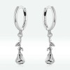 Cercei din argint - Three dimensional rose--cod ARG77A, Argintboutique