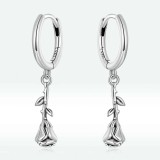 Cercei din argint - Three dimensional rose--cod ARG77A, Argintboutique