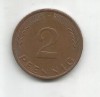 No(4) moneda- Germania DDR- 2 Pfennig 1972 F, Europa, Cupru (arama)