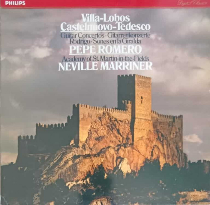 Disc vinil, LP. Guitar Concertos-Villa-Lobos, Castelnuovo-Tedesco, Rodrigo, Neville Marriner, Academy Of St. Mar