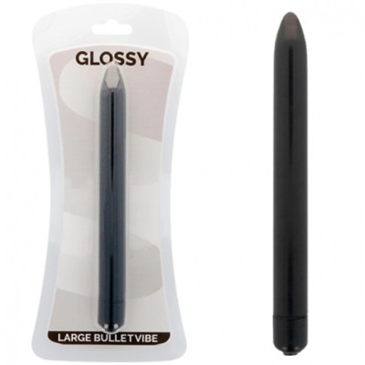 GLOSSY - SLIM VIBRATOR BLACK foto