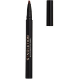 Creion pentru sprancene Makeup Revolution, Bushy Brow Medium Brown, 0.5 ml