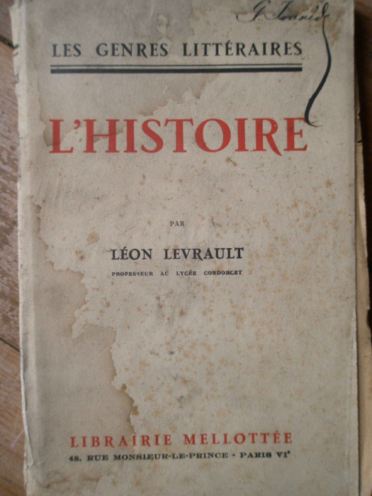 L&#039;histoire - Leon Levrault ,308306