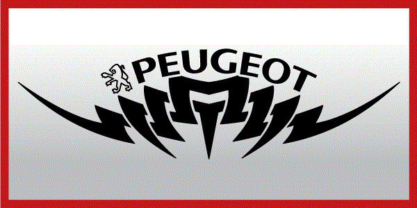 Sticker capota sau luneta - PEUGEOT