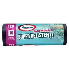 Rola 10 Saci Menajeri Super Rezistenti Misavan, 120 l, Negri, Saci de Menaj, Rola Saci Menajeri, Saci Menajeri 120 l, Saci Menajeri in Rola, Saci pent foto