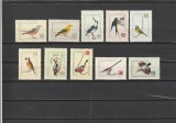 ROMANIA 1959 LP 474 PASARI CANTATOARE SI FOLOSITOARE SERIE MNH