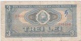 ROMANIA RSR 3 lei 1966 aF