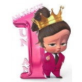 Cifră aniversară 1 an fetiță &ndash; tematică Baby Boss, personalizată