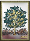 Copacul Vietii argint color 19x26 cm