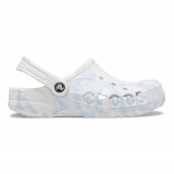 Saboți Crocs Baya Marbled Clog Alb - White/Multi