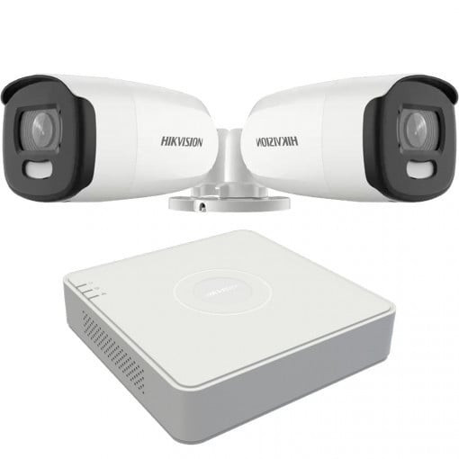 Kit - Sistem Supraveghere Video ColorVU HIKVISION - 2 camere