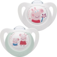 NUK Star Peppa Pig suzetă 6-18m 2 buc