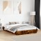 vidaXL Cadru de pat cu lumini LED, stejar fumuriu, 120x190 cm 3209825