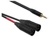 Cablu audio Jack 3,5mm la XLR masculin 3pin, 1m, negru - REDS MUSIC