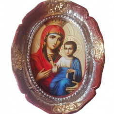 Aplica de perete decorativa, Fecioara Maria si pruncul Isus, Maro, 30 cm, 8914EX