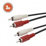 Cablu RCAfisa 2 x RCA-fisa 2 x RCA3,0 m 20127, Carguard