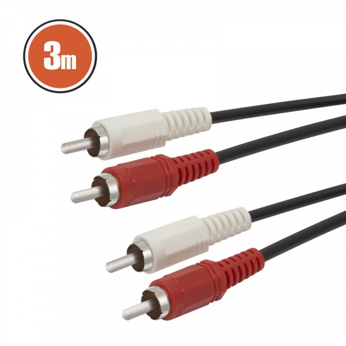 Cablu RCA fisa 2x RCA - fisa 2x RCA 3m Best CarHome