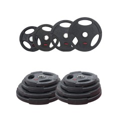 Set 8 discuri olimpice cauciucate Sportmann, 2 x 10 - 25 KG (140 KG) FitLine Training foto