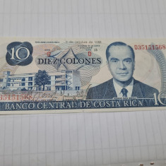 bancnota costa rica 10 c 1985