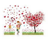 Sticker decorativ, Love you, 105 cm, 758STK, natura si peisaje