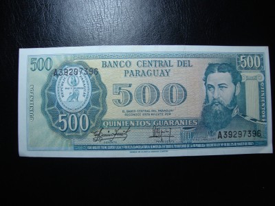 PARAGUAY 500 GUARANIES EXCELENTA foto