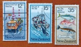 NOUA -ZEELANDA- 1978--"RESURSELE MARII-"-lot-3v.--stampilat---Vezi-Scan