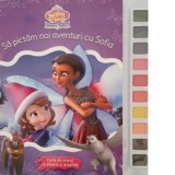 Sa pictam noi aventuri cu Sofia. Insulele mistice. Carte de colorat cu pensula si acuarele