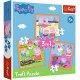 Cumpara ieftin Puzzle Trefl 3 in 1 Inventiva Peppa Pig