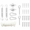 VidaXL Set accesorii parasolar, 9 piese, oțel inoxidabil 310248