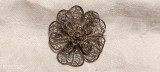 BROSA etnica TRIBALA in filigran RARA manopera EXCEPTIONALA motiv FLORAL superba