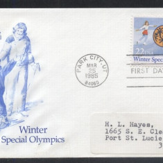 United States 1985 Disabled winter sports FDC K.726
