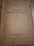 Anuarul Arhivei de Folclor Vol. II - Ion Mușlea