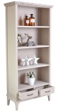 Biblioteca Shabby Chic din lemn masiv bej HMB224
