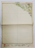 HARTA ZONEI OPANCEA , LITOGRAFIE DE M.D. MOLDOVEANU , 1936, POLICROMA