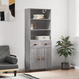 Cumpara ieftin Dulap &icirc;nalt, gri sonoma, 69,5x34x180 cm, lemn compozit